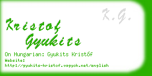 kristof gyukits business card