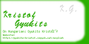 kristof gyukits business card